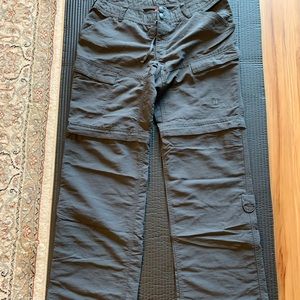 The North Face convertible hiking pants to shorts